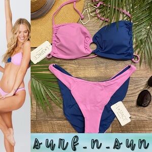 L*Space Colorblock Ring Freddie Bikini Top | Mercury Classic Bottom